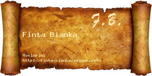 Finta Bianka névjegykártya